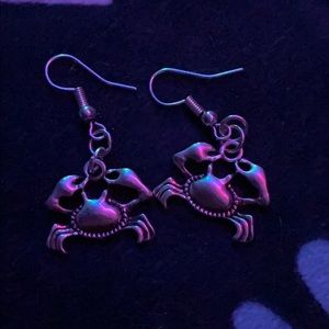 crab earrings ! 🦀